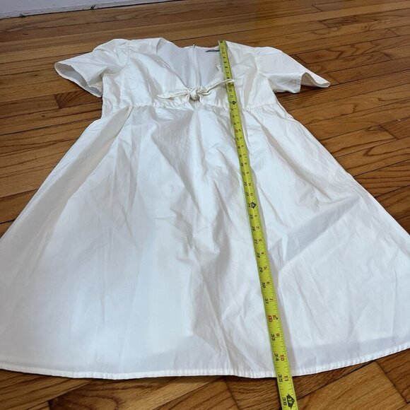 Madewell NWT Tie-Front Mini Dress in White Size 0 - Picture 8 of 10
